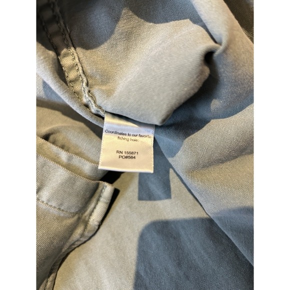 PONCHO Mens Long Sleeve Denim Western Shirt Ventura Sage Green Pearl Snap 3XL - Picture 5 of 8